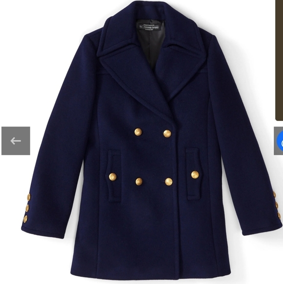 J. Peterman CompanyNavy Blue Wool Classic Peacoat NEW